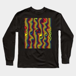 Rainbow liquified lines Long Sleeve T-Shirt